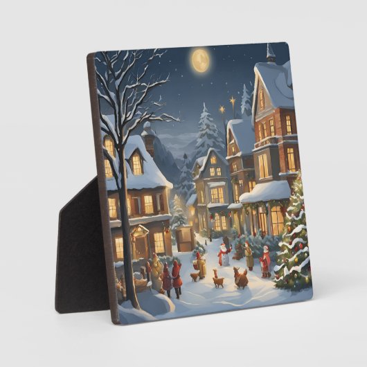 雪の多いクリスマスタウン フォトプラーク (正面)