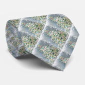 雪の多いクリスマスツリー ネクタイ (ロール)