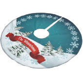 雪の多いクリスマスナイト ブラッシュドポリエステルツリースカート (アングル)