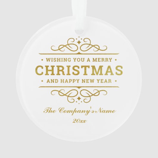 雪の多いクリスマス格言とサンタのそりのプレゼント オーナメント (裏面)