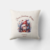 雪の多いクリスマス魔法 クッション (裏面)