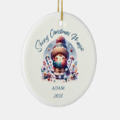 雪の多いクリスマス魔法 セラミックオーナメント (右)