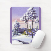雪の多いクリスマス マウスパッド (マウス)