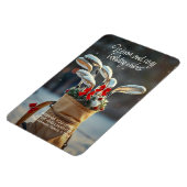 雪の多いゴルフの冬の季節の願い マグネット (左側)