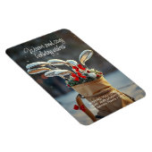 雪の多いゴルフの冬の季節の願い マグネット (右側)