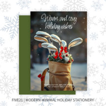 雪の多いゴルフ冬の季節の願い・緑