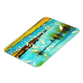 雪の多いサギ マグネット (左側)