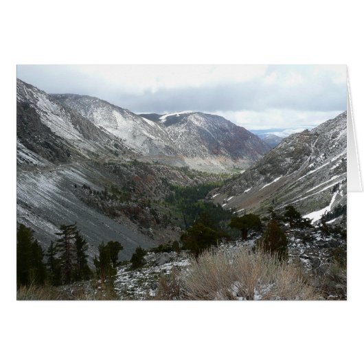 雪の多いシエラネバダ山脈をドライブする (正面横)