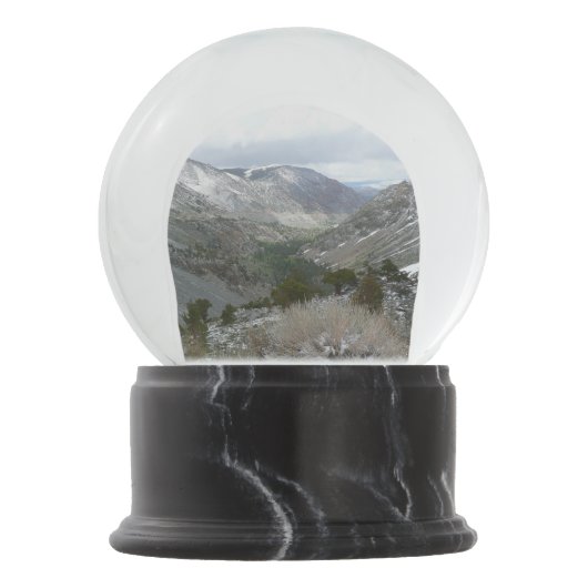 雪の多いシエラネバダ山脈をドライブする スノーグローブ (正面)