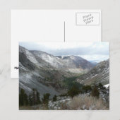 雪の多いシエラネバダ山脈をドライブする ポストカード (正面/裏面)
