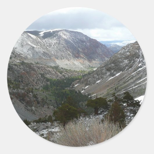 雪の多いシエラネバダ山脈をドライブする ラウンドシール (正面)