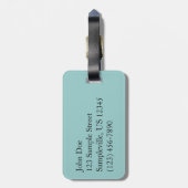 雪の多いシエラネバダ山脈をドライブする ラゲッジタグ (裏面縦)