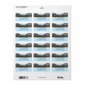 雪の多いシエラネバダ山脈をドライブする ラベル (フルシート)