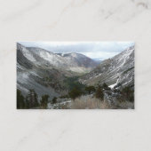 雪の多いシエラネバダ山脈をドライブする 名刺 (裏面)