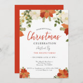 雪の多いフローラクリスマスパーティー 招待状 (正面/裏面)