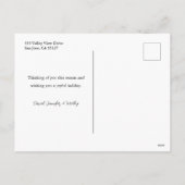 雪の多いブラシストロークで楽しいスクリプト2-Photo シーズンポストカード (裏面)