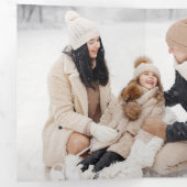 雪の多いブラシストロークで楽しいスクリプト2-Photo 三つ折りカード (内部最初)