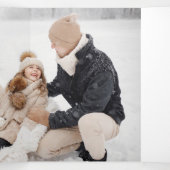 雪の多いブラシストロークで楽しいスクリプト2-Photo 三つ折りカード (内部中)