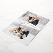 雪の多いブラシストロークで楽しいスクリプト2-Photo 箔シーズンカード (回転した状態)