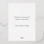 雪の多いブラシストロークで楽しいスクリプト2-Photo 箔シーズンカード (裏面)