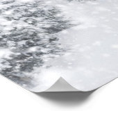 雪の多いモミの木 ポスター (角)