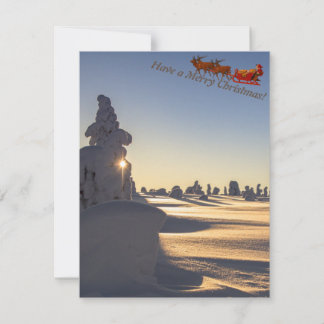雪の多いラップランドクリスマスカード シーズンカード