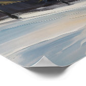 雪の多いワンダーランドの美しいクリスマスツリー ポスター (角)