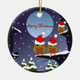 雪の多い世界のサンタハスフールカスタムズ&文字 セラミックオーナメント