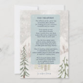 雪の多い冬のキャビン付き小さな宝物 サンキューカード (正面)