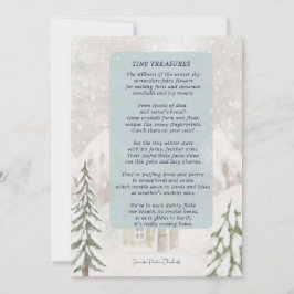 雪の多い冬のキャビン付き小さな宝物 サンキューカード