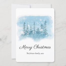 雪の多い冬のクリスマスラウンド シーズンカード