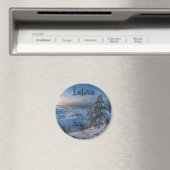 雪の多い冬のバルト海沿岸 マグネット (インサイチュ (食洗機))