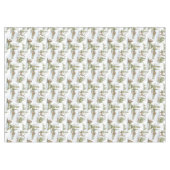 雪の多い冬のログキャビン |ウッドランド動物 テーブルクロス (正面(横))