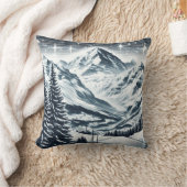 雪の多い冬のワンダーランド クッション (ブランケット)