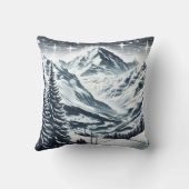 雪の多い冬のワンダーランド クッション (裏面)