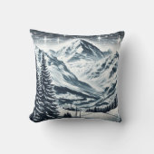 雪の多い冬のワンダーランド クッション (正面)