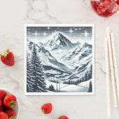 雪の多い冬のワンダーランド スタンダードランチョンナプキン (インサイチュ)