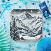 雪の多い冬のワンダーランド ペーパープレート (パーティー)