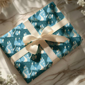 雪の多い冬のワンダーランド ラッピングペーパー