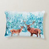 雪の多い冬の名鹿の家。クリスマス  アクセントクッション (裏面)