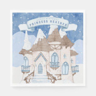 雪の多い冬の城 スタンダードランチョンナプキン