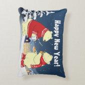 雪の多い冬の季節に訪れるクリスマスの休暇 アクセントクッション (裏面(縦))