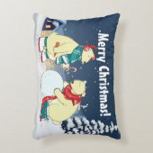 雪の多い冬の季節に訪れるクリスマスの休暇 アクセントクッション (正面(垂直))