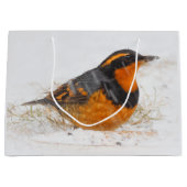 雪の多い冬の日に、美しいさまざまなスリッシュ ラージペーパーバッグ (正面)