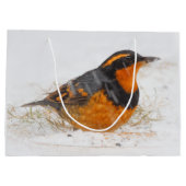 雪の多い冬の日に、美しいさまざまなスリッシュ ラージペーパーバッグ (裏面)