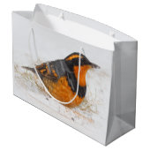 雪の多い冬の日に、美しいさまざまなスリッシュ ラージペーパーバッグ (裏面アングル)