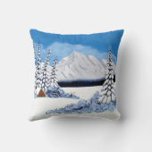 雪の多い冬の明るい クッション (裏面)