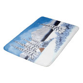 雪の多い冬の明るい バスマット (アングル)