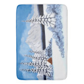 雪の多い冬の明るい バスマット (正面縦)