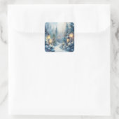 雪の多い冬の景色 スクエアシール (バッグ)